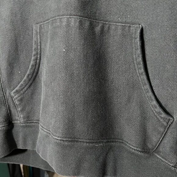 Vtg Champion Reverse Weave Stitched Logo Pullover Hoodie Black Size Kid's Large - Picture 6 of 9